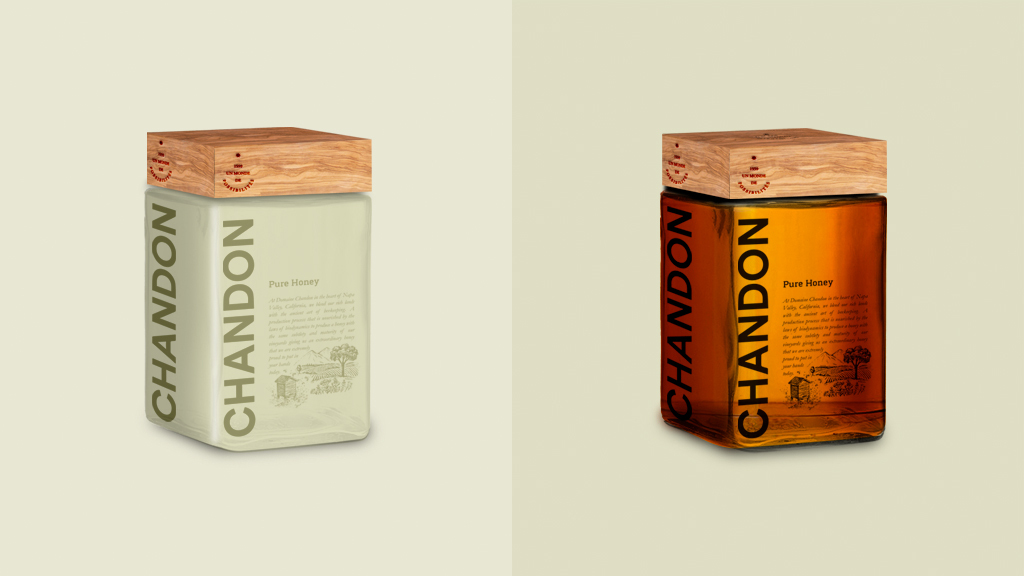 Diseño de packaging de miel para Chandon